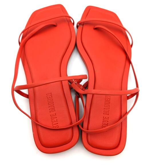 Steve Madden Lynley Women's Slingback Sandals Square Toe Red Size US6M - Picture 5 of 12